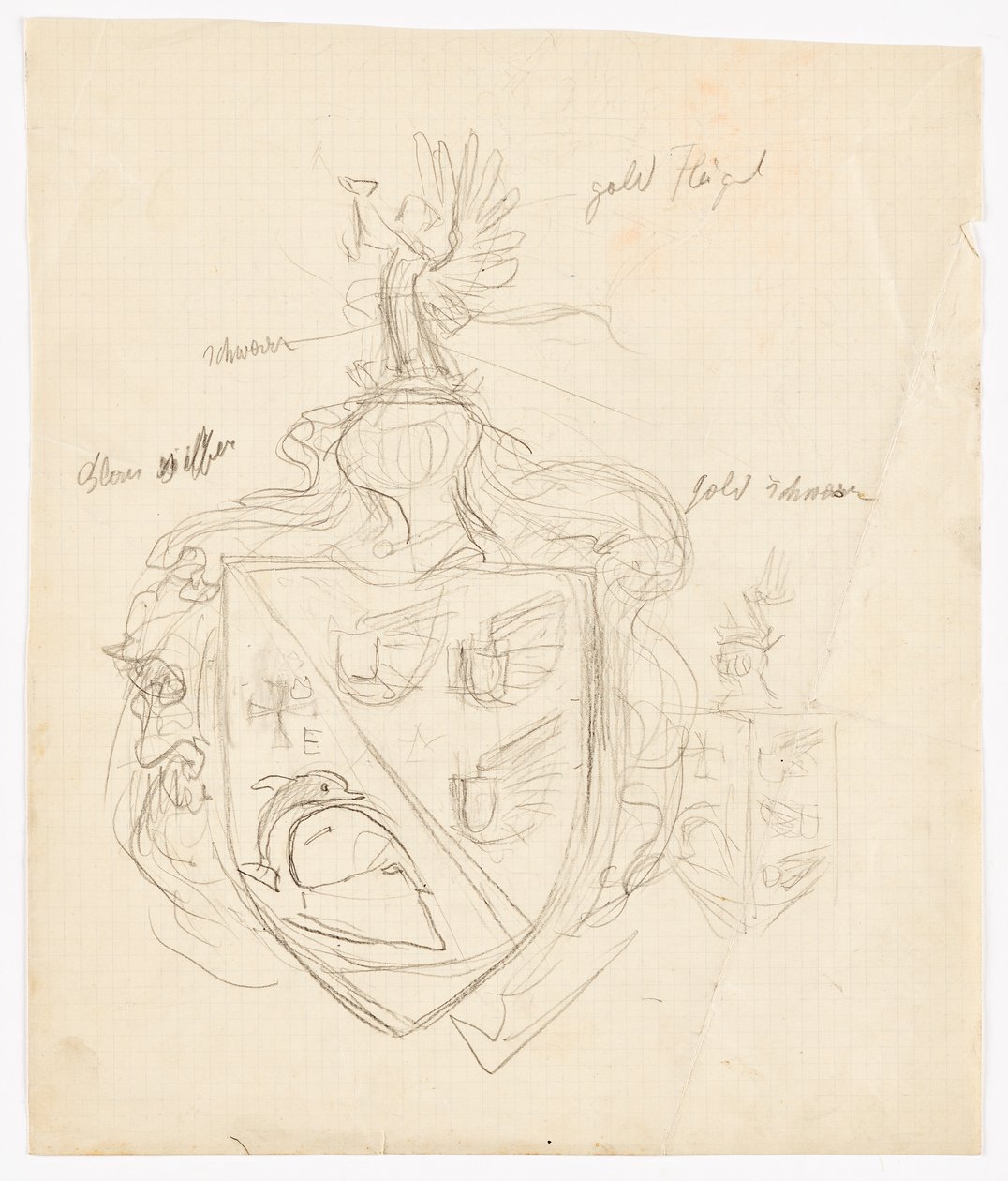 Design for et familievåpen av Franz von Matsch