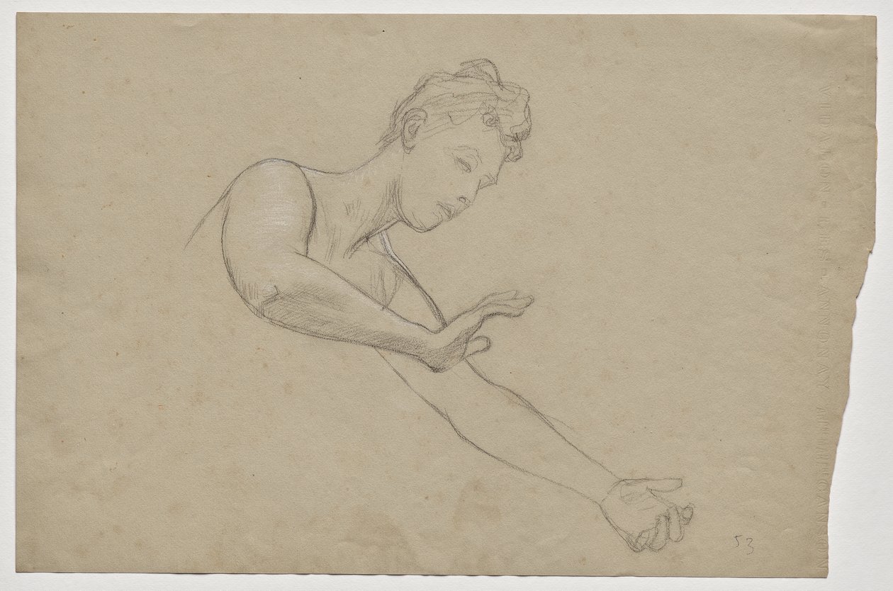 Figurstudie for fakultetsmaleriet "Teologi" av Franz von Matsch