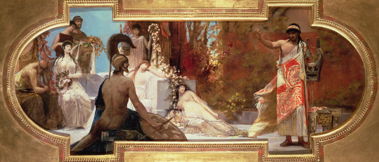 Det greske teatret fra en serie om teaterhistorien for taket på Burgtheater av Franz von Matsch