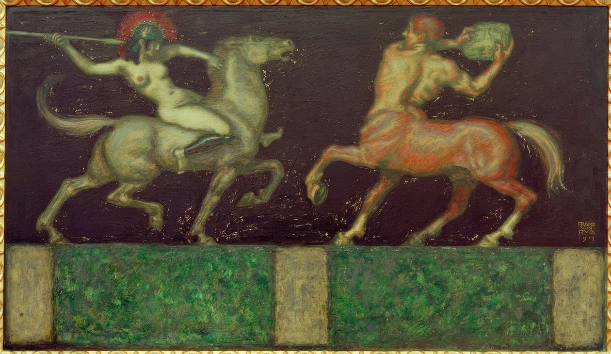 Amazon og Centaur av Franz von Stuck
