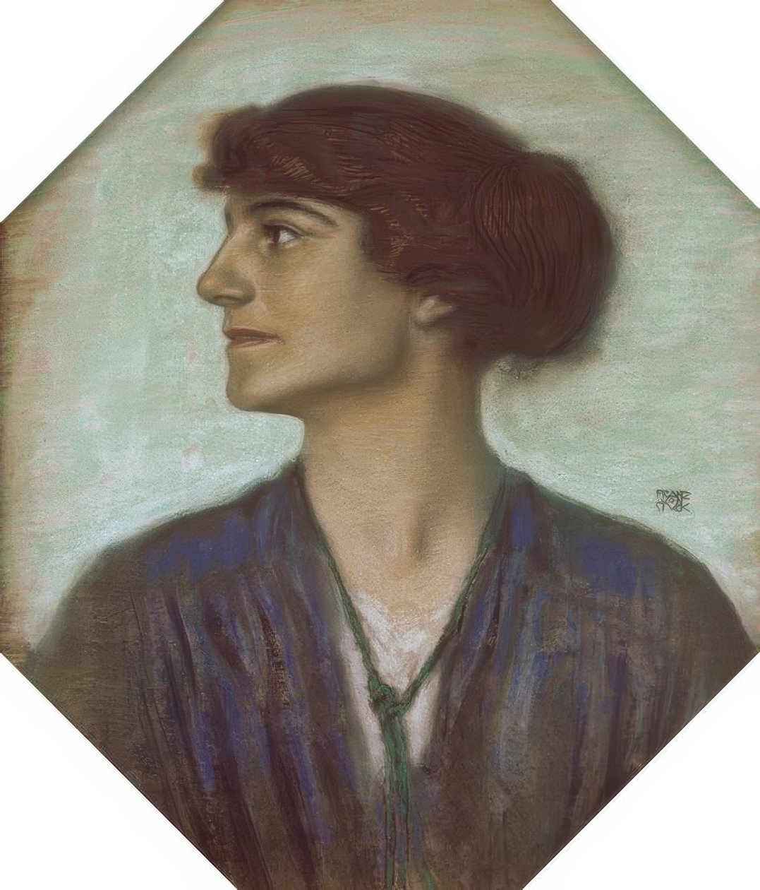 Portrett av en dame av Franz von Stuck