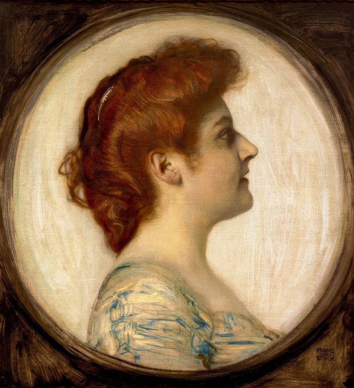 Portrett av en dame av Franz von Stuck