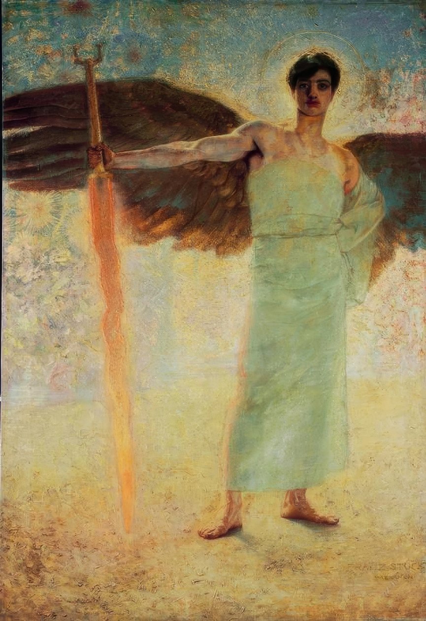 The Guardian of Paradise av Franz von Stuck