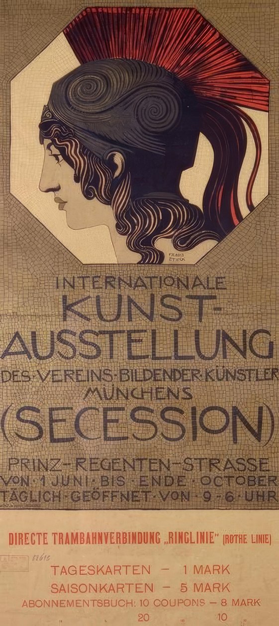 F. v. Stucco / plakat Int. Kunstutstilling av Franz von Stuck