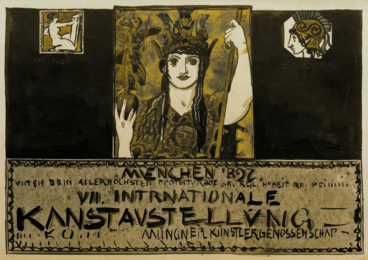 F. v. Stuck, Plakatentwurf 1897 av Franz von Stuck