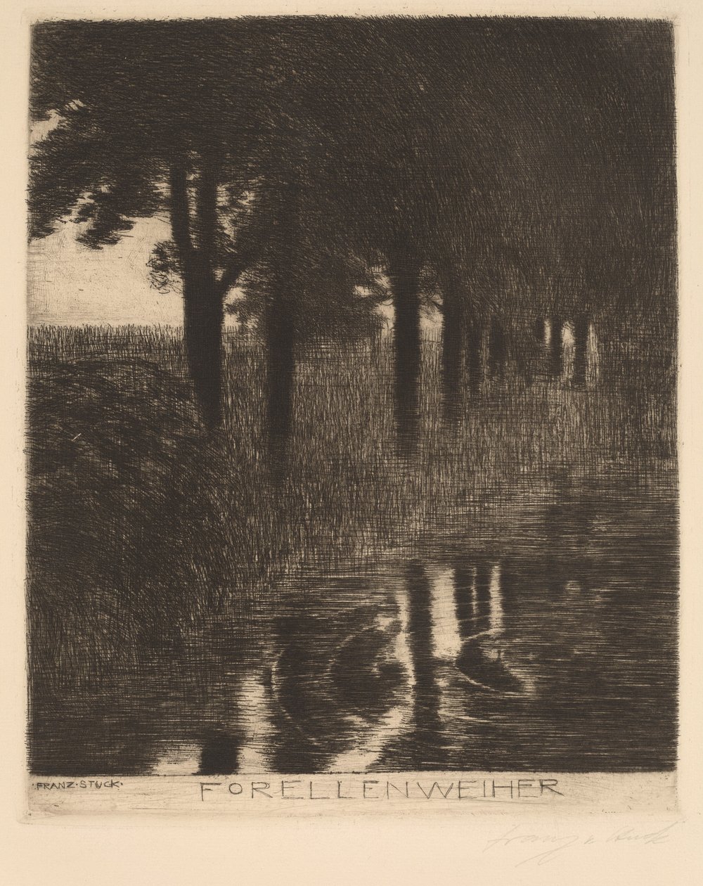 Ørretdam av Franz von Stuck