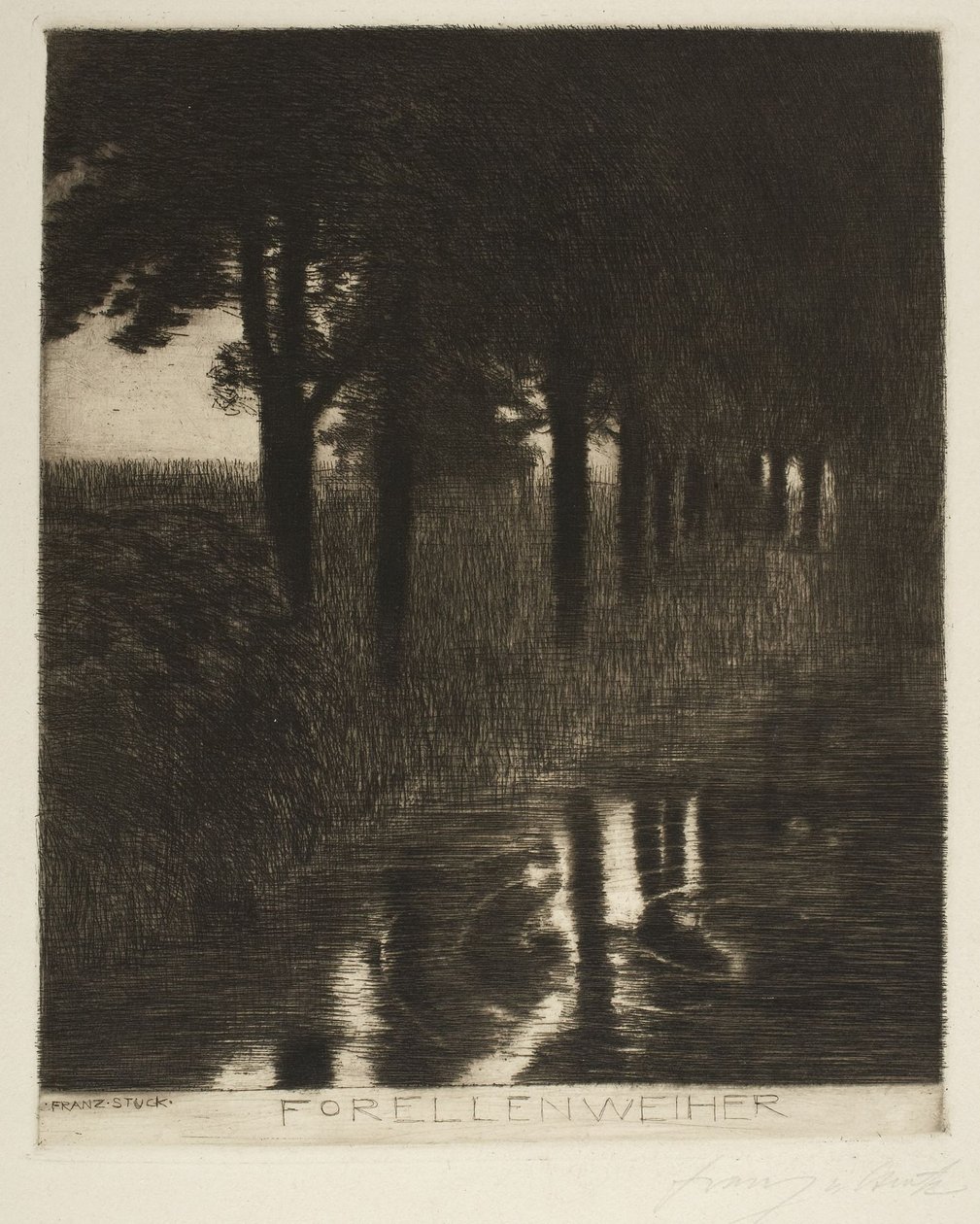 Ørretdam av Franz von Stuck