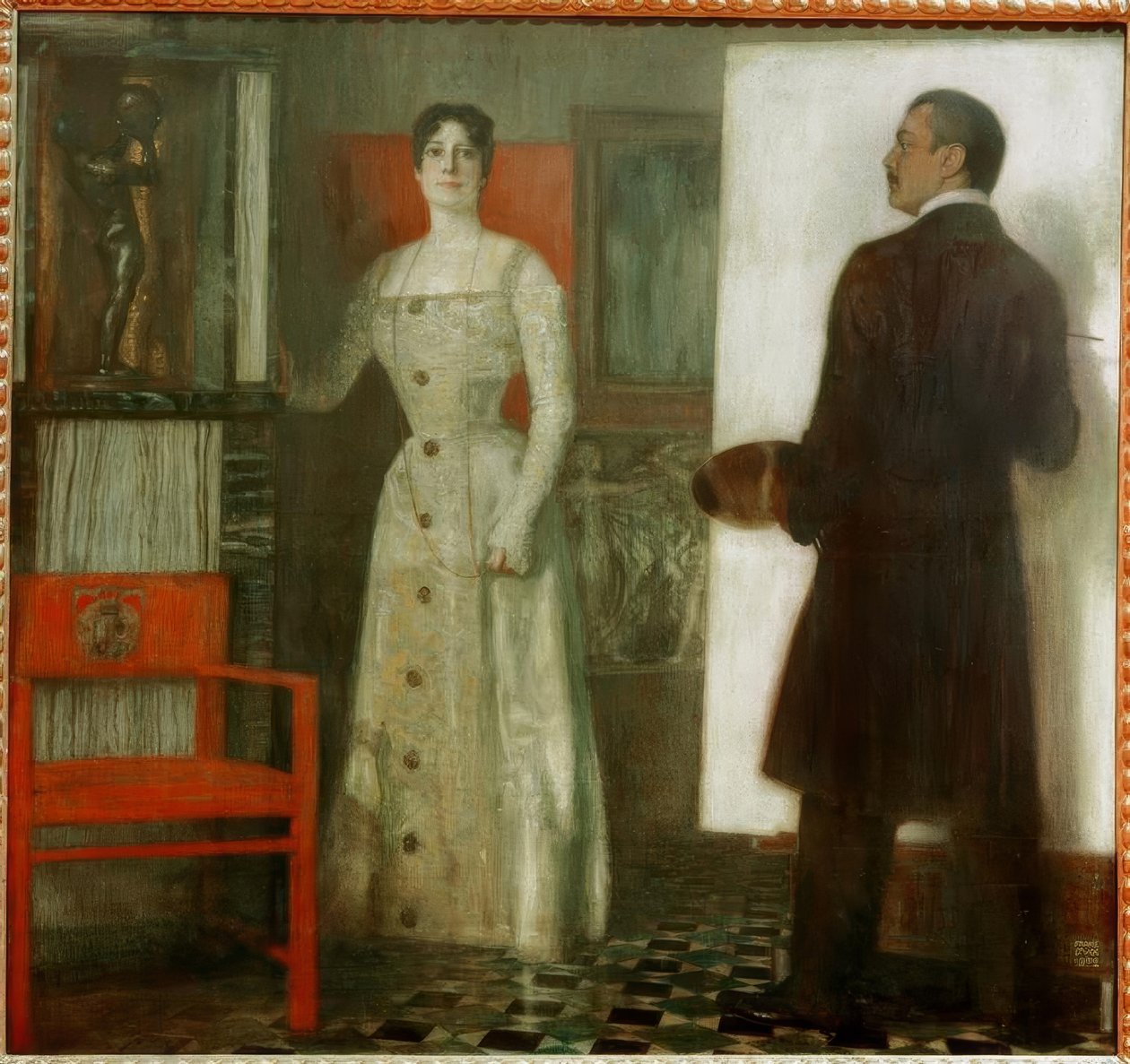 Franz og Mary Stuck i studio av Franz von Stuck