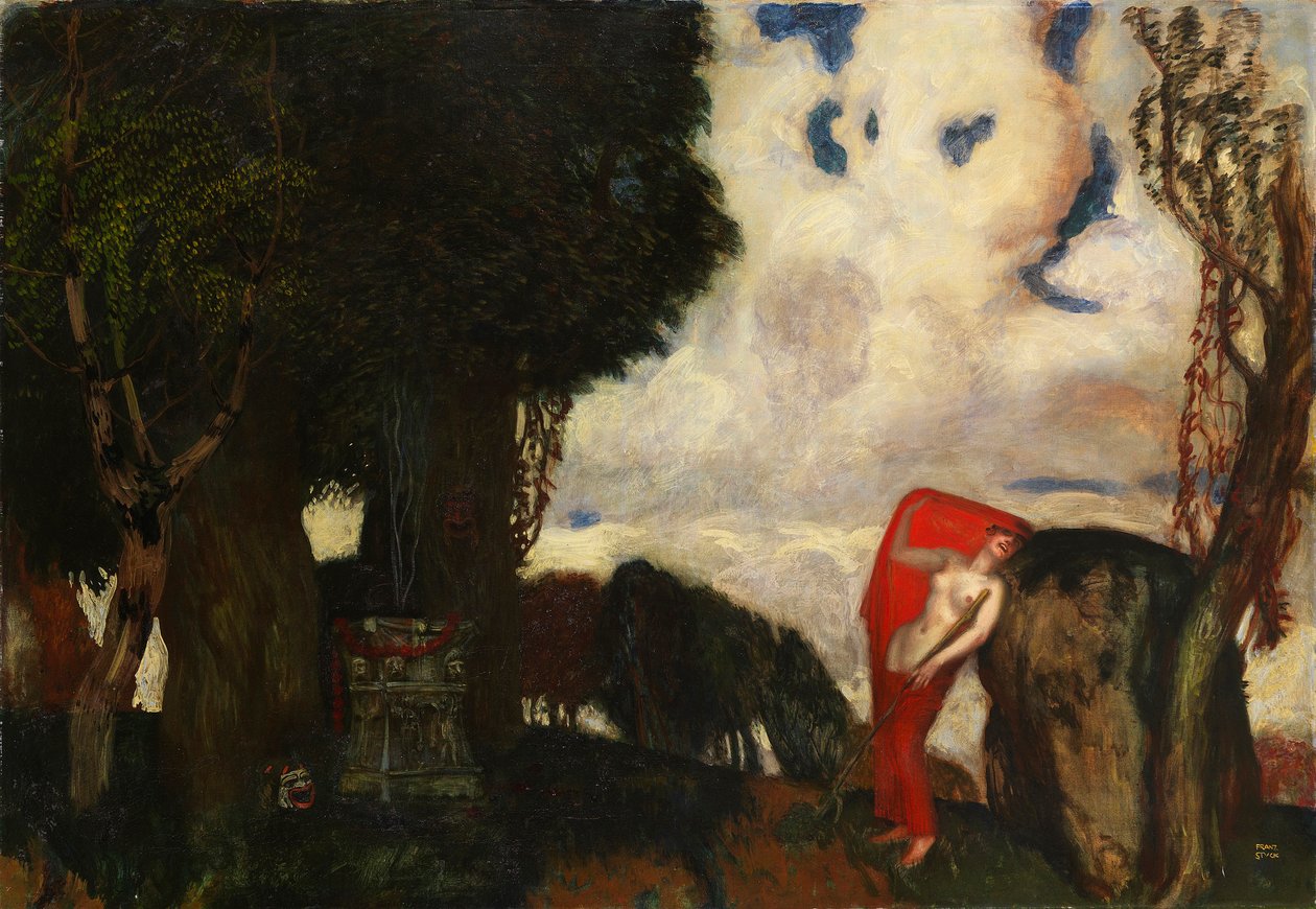 Iphigenia i Tauris, ca. 1890. av Franz von Stuck