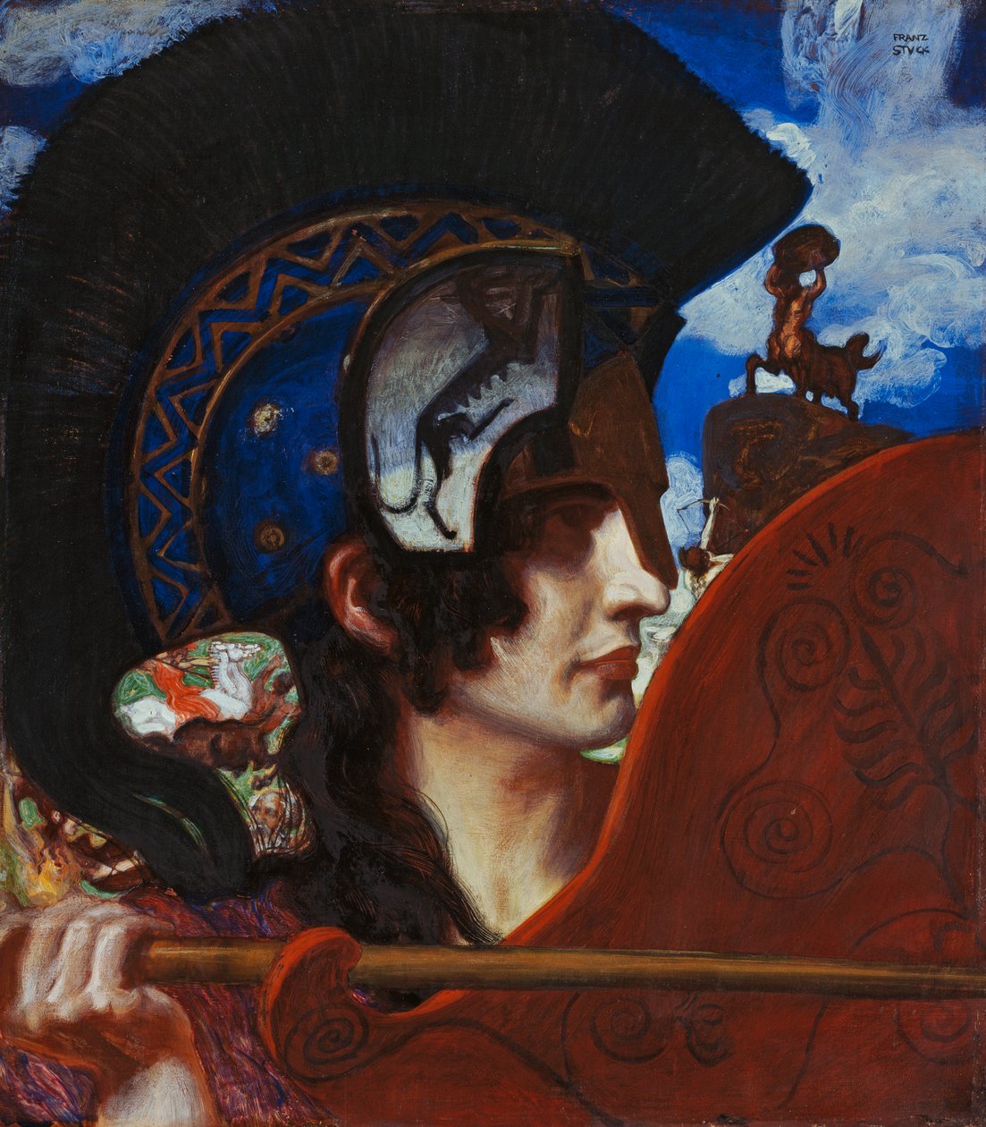 Kjempende amason av Franz von Stuck