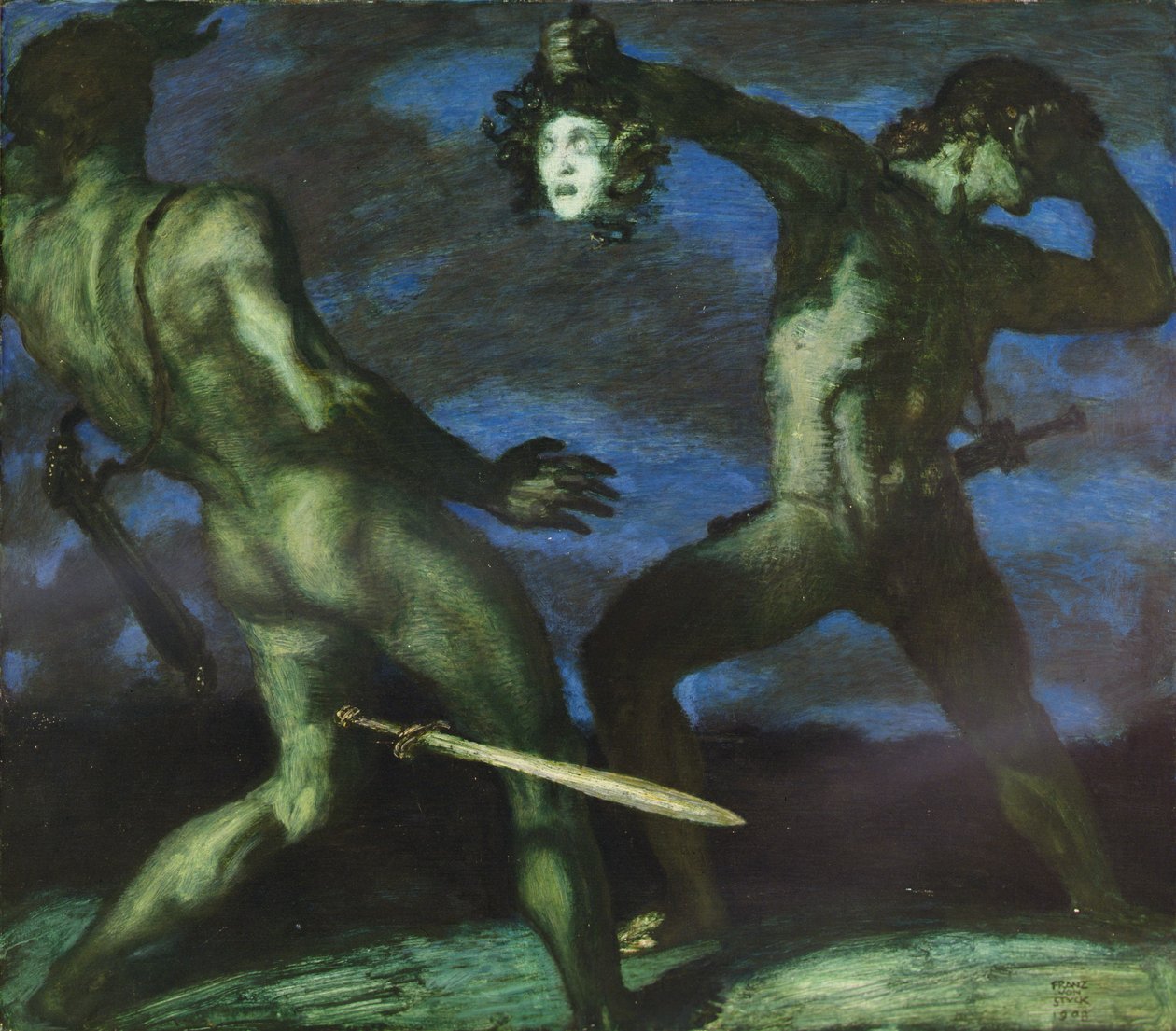 Perseus med hodet til Medusa av Franz von Stuck