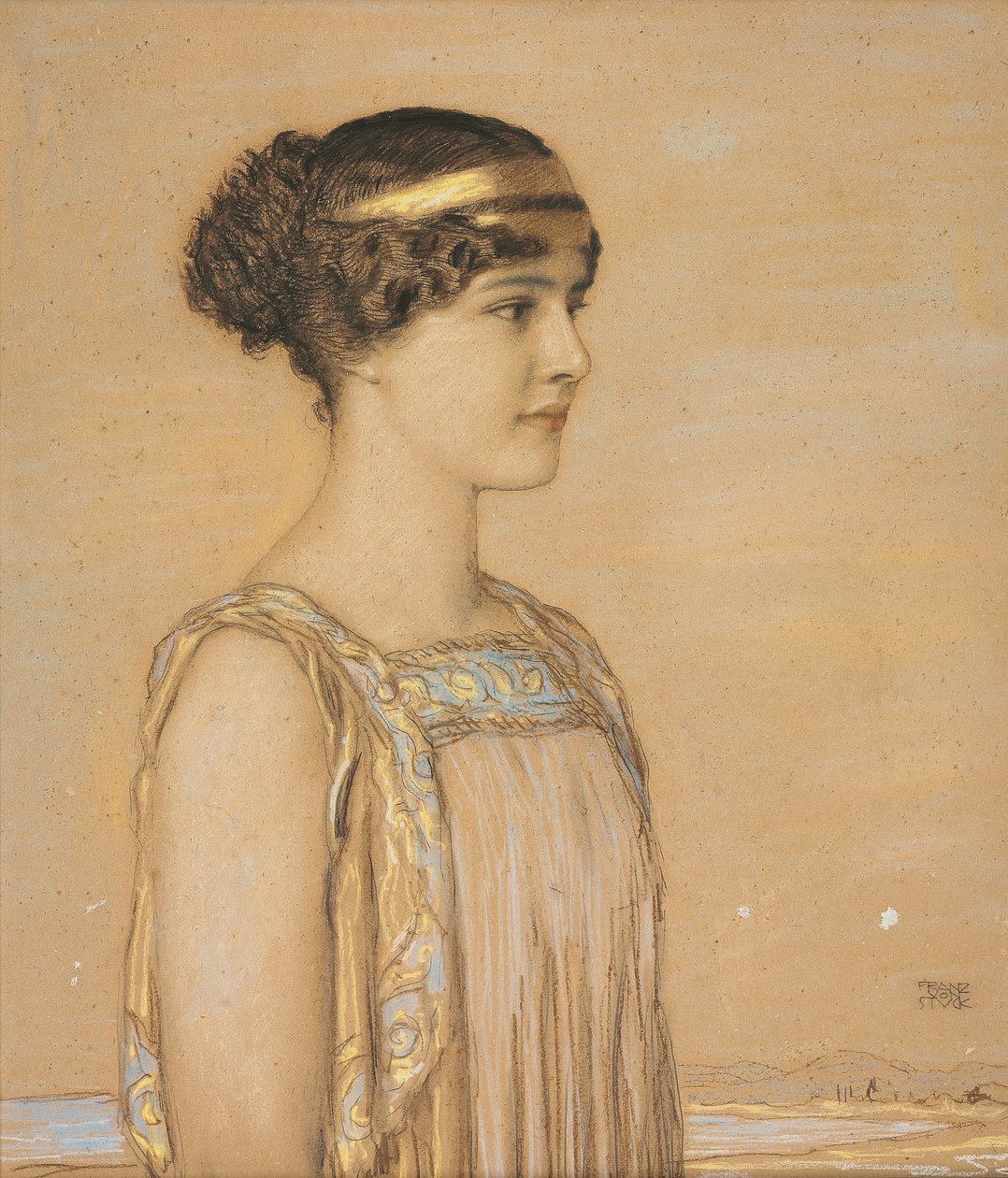 Portrett av Maria i gresk drakt, 1910 av Franz von Stuck