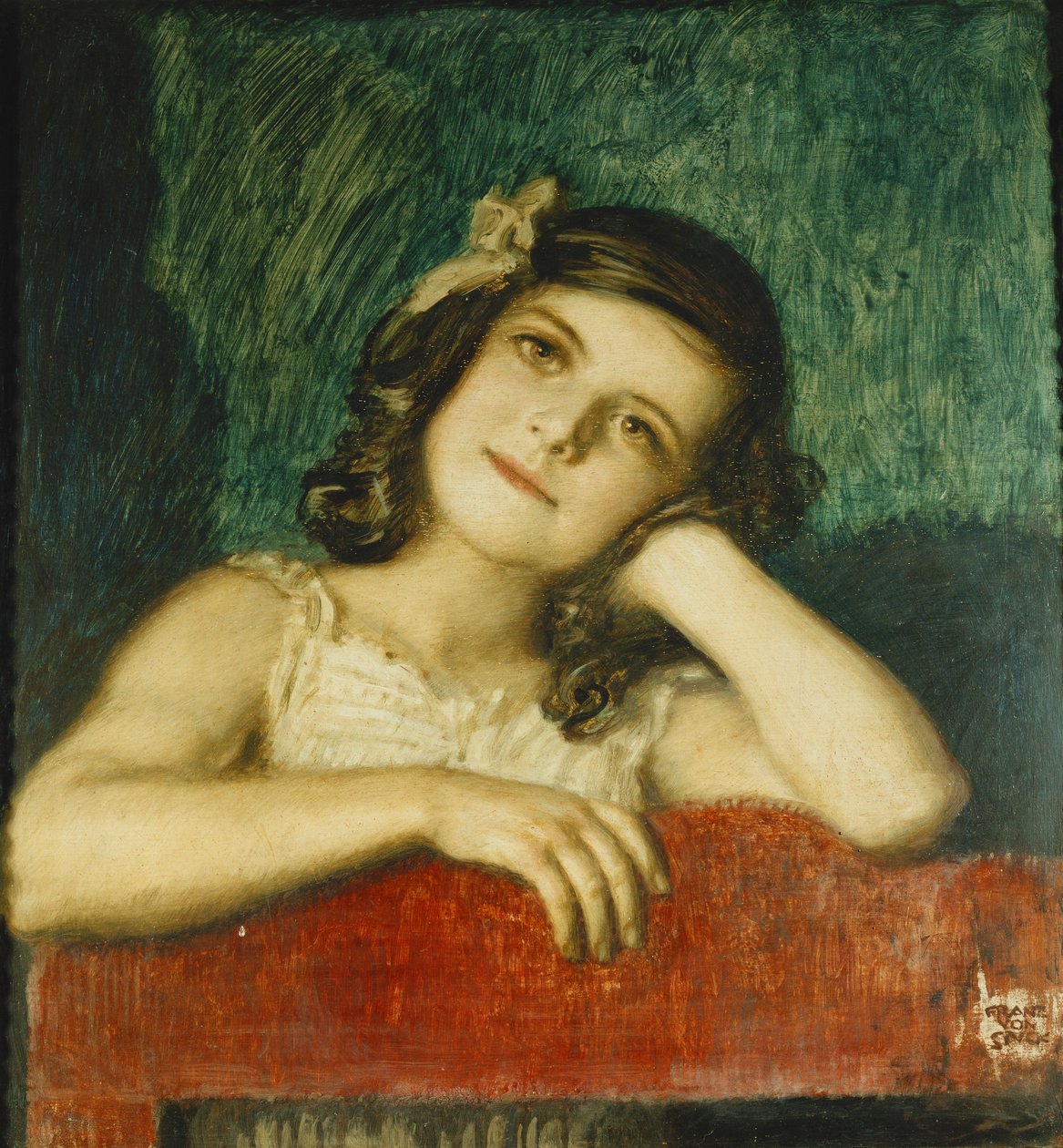 Portrett av Mary, kunstnerens datter, av Franz von Stuck