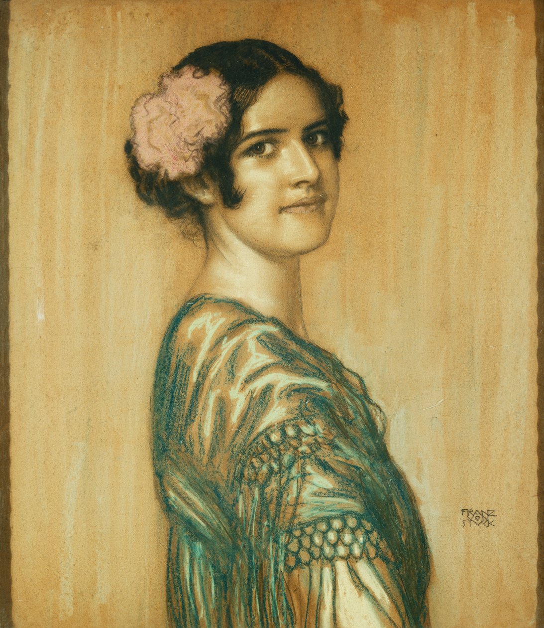 Portrett av Mary, kunstnerens datter, som en spansk dame, av Franz von Stuck