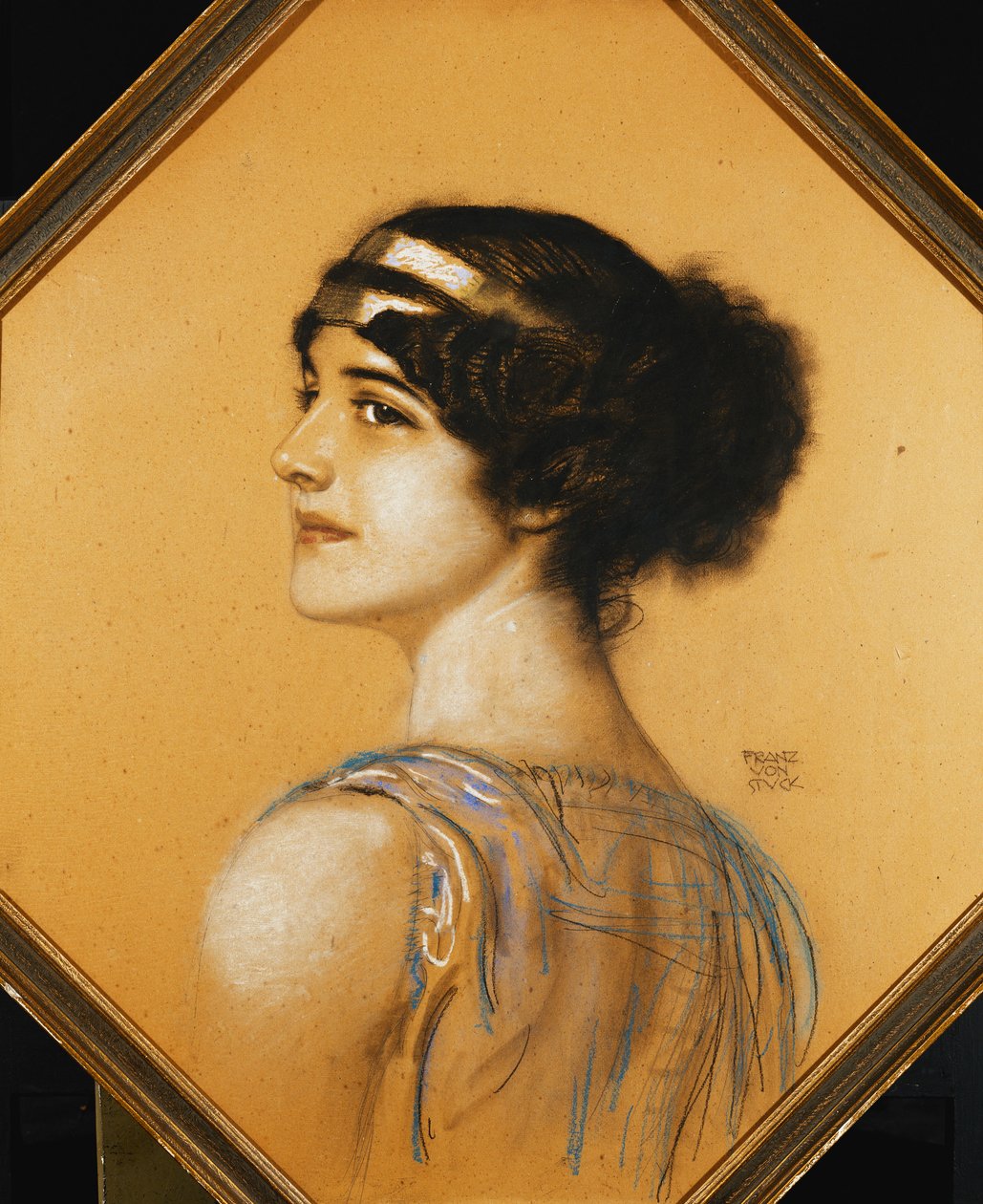 Portrett av kunstnerens datter, Mary, av Franz von Stuck