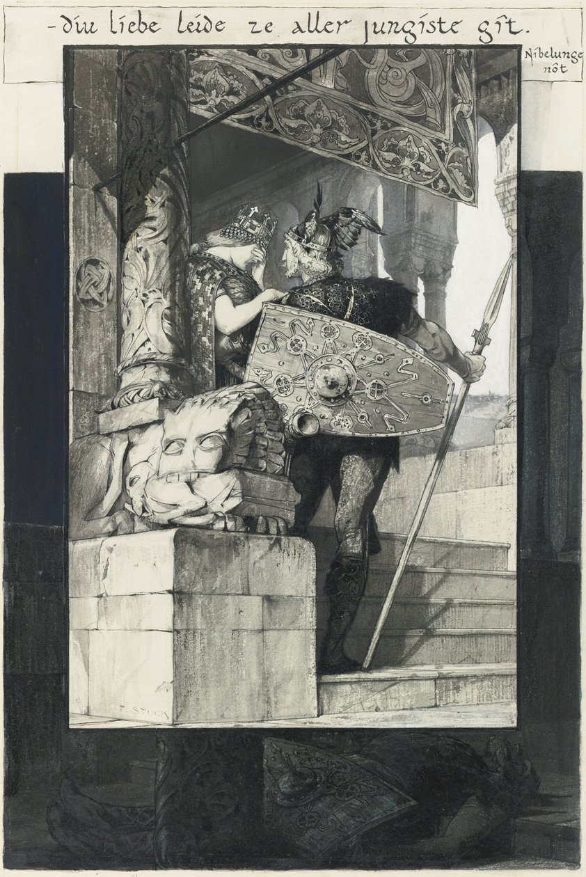 Siegfried og Kriemhild av Franz von Stuck