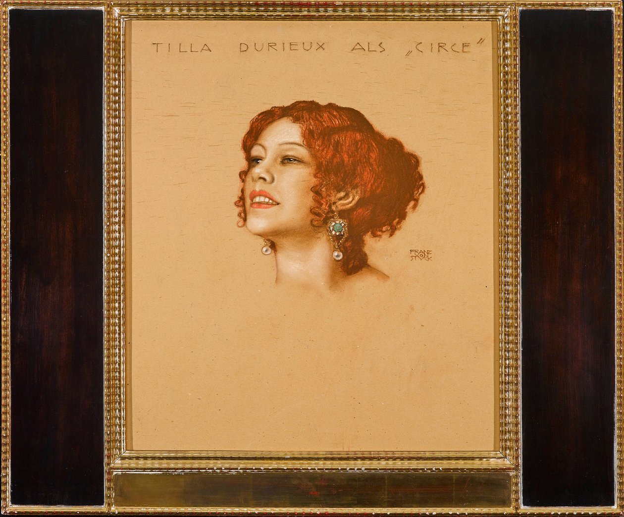 Tilla Durieux (1880-1971) som Circe - Franz-Ritter (Franz Ritter) von Stuck (1863-1928). Pastell på papp av Franz von Stuck