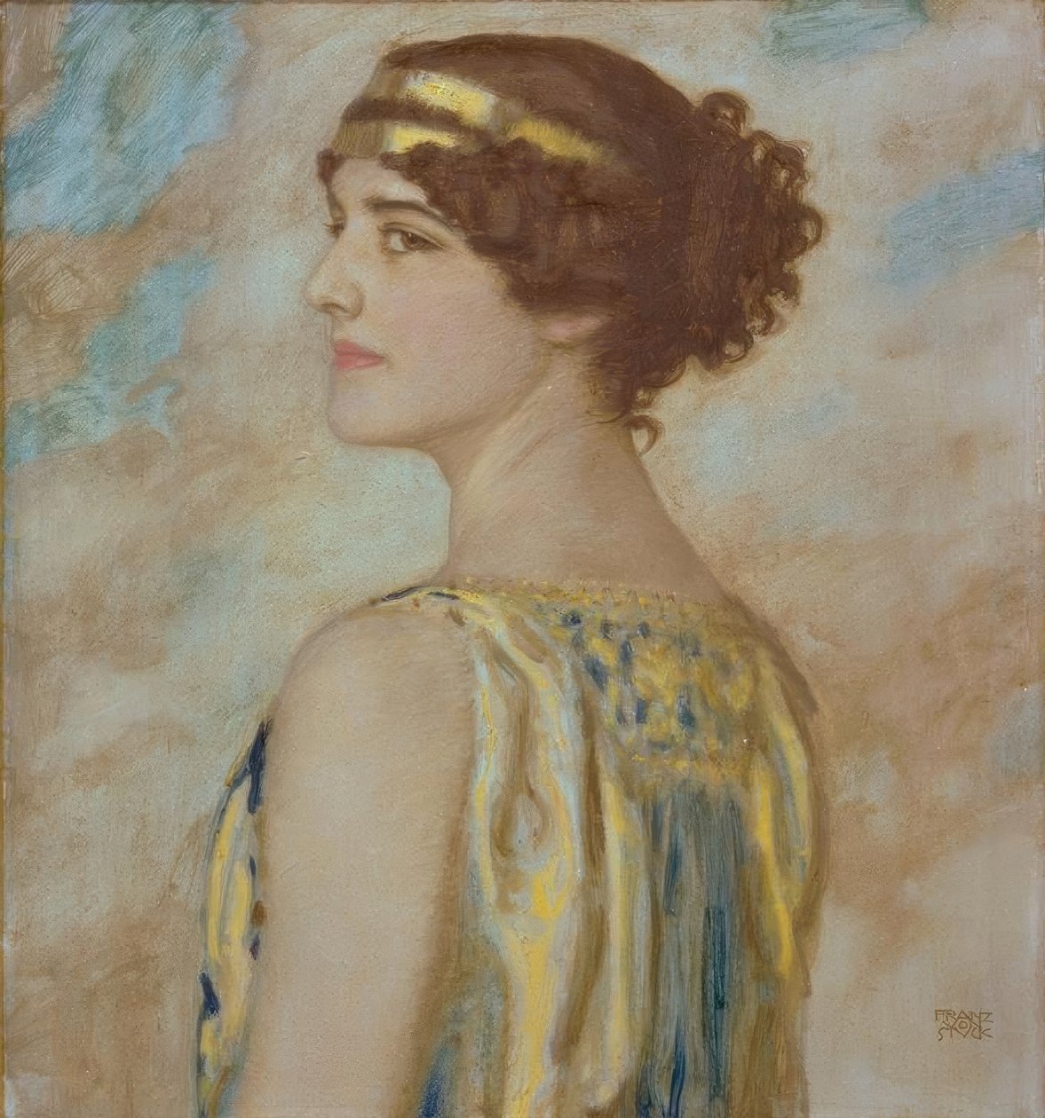 Datteren Mary som greker av Franz von Stuck