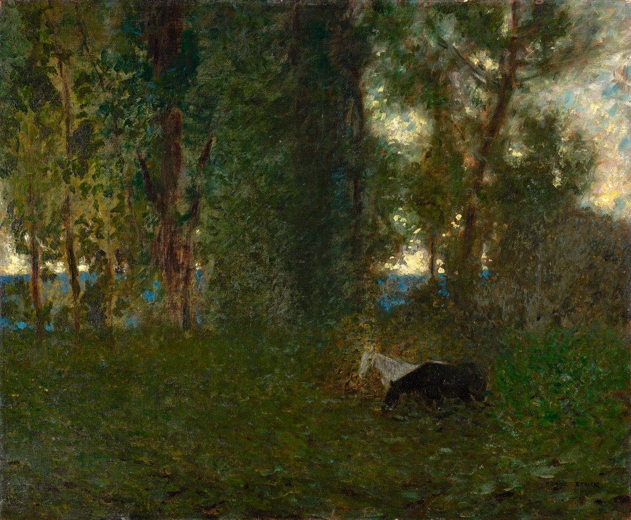 Beitende hester av Franz von Stuck