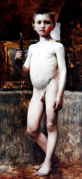 Ung gutt, ca. 1911 (olje på lerret) av Franz von Stuck