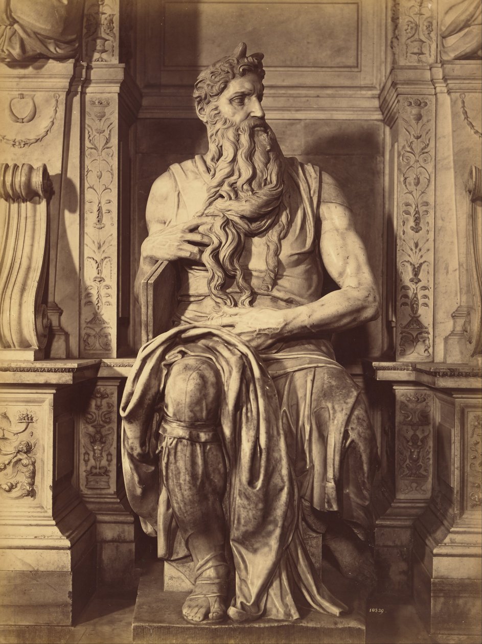 Moise av Michael Angelo, sentral skulptur av graven til Julius den andre av Fratelli Alinari Fratelli Alinari