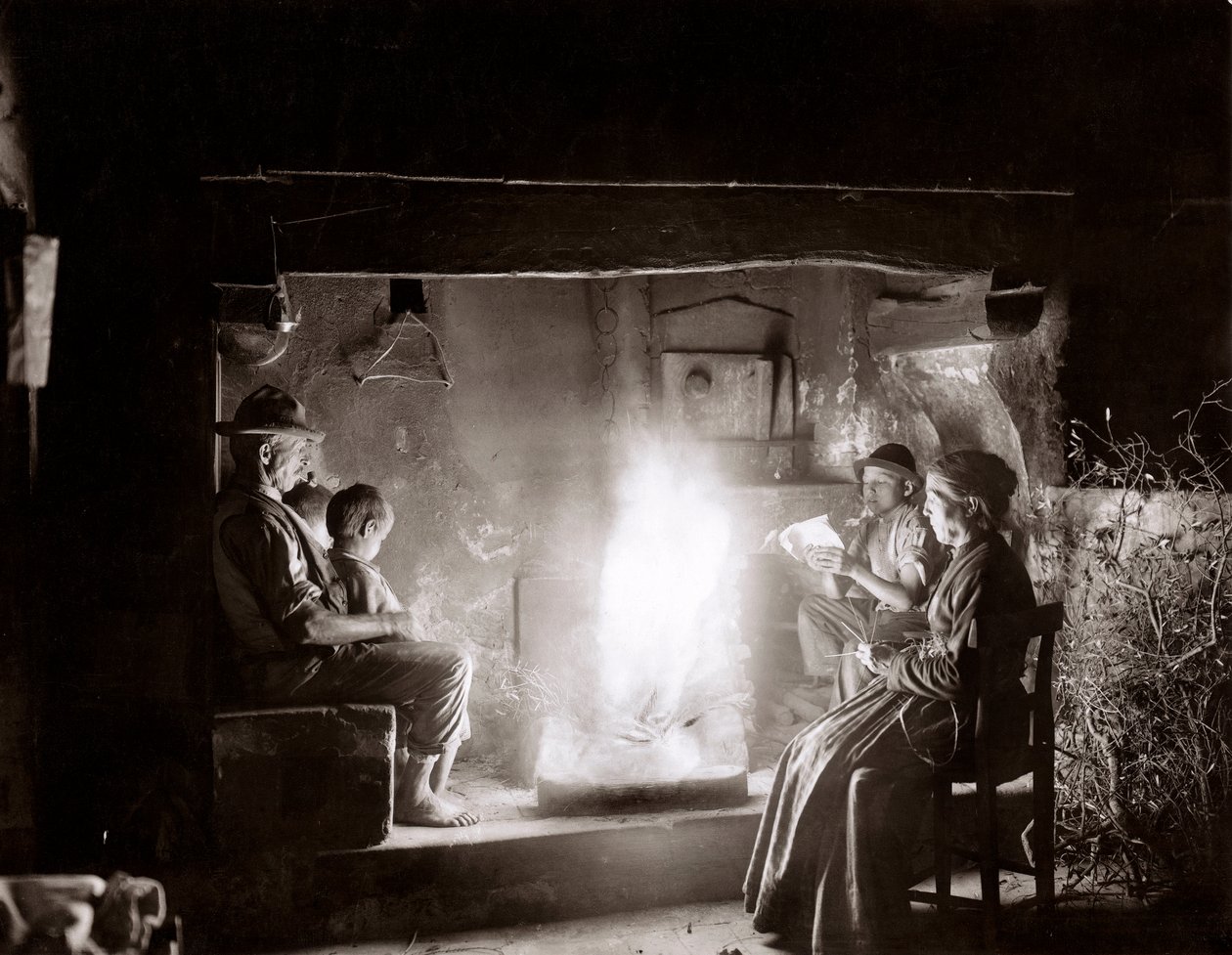 Bondefamilie nær Firenze, ca. 1900 (glassplate) av Fratelli Alinari Fratelli Alinari