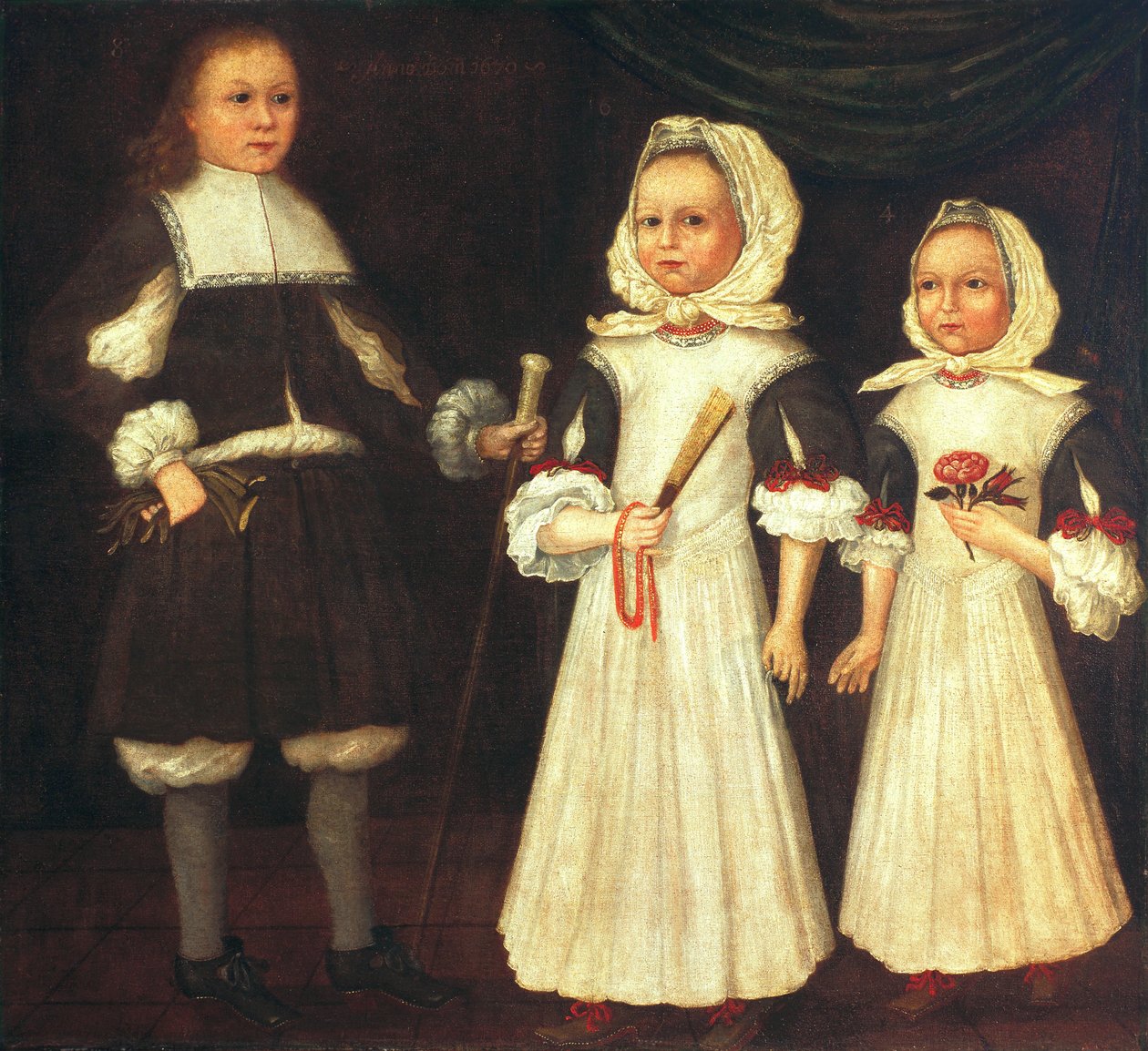 David, Joanna og Abigail Mason av Freake Gibbs Painter