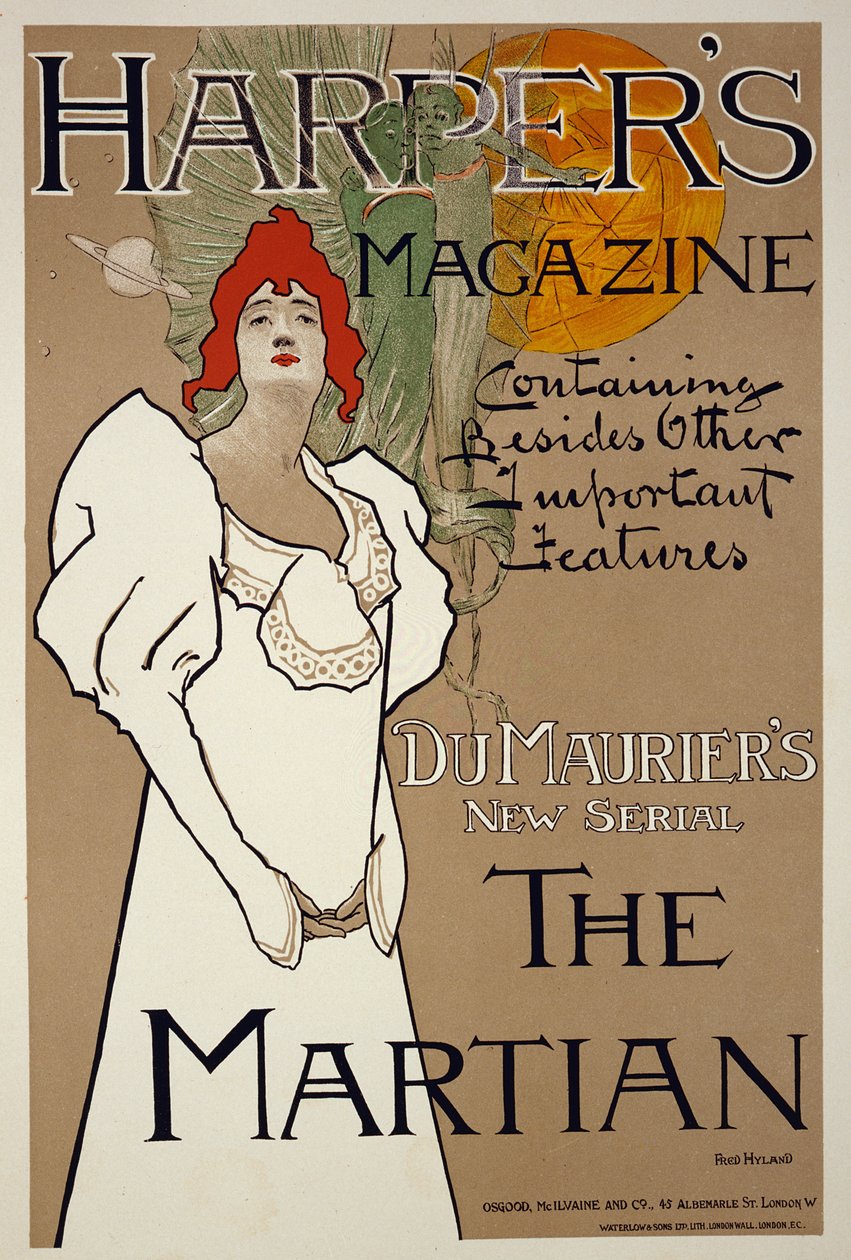 Forsideillustrasjon for magasinet Harpers med The Martian av DuMaurier, 1898 av Fred Hyland