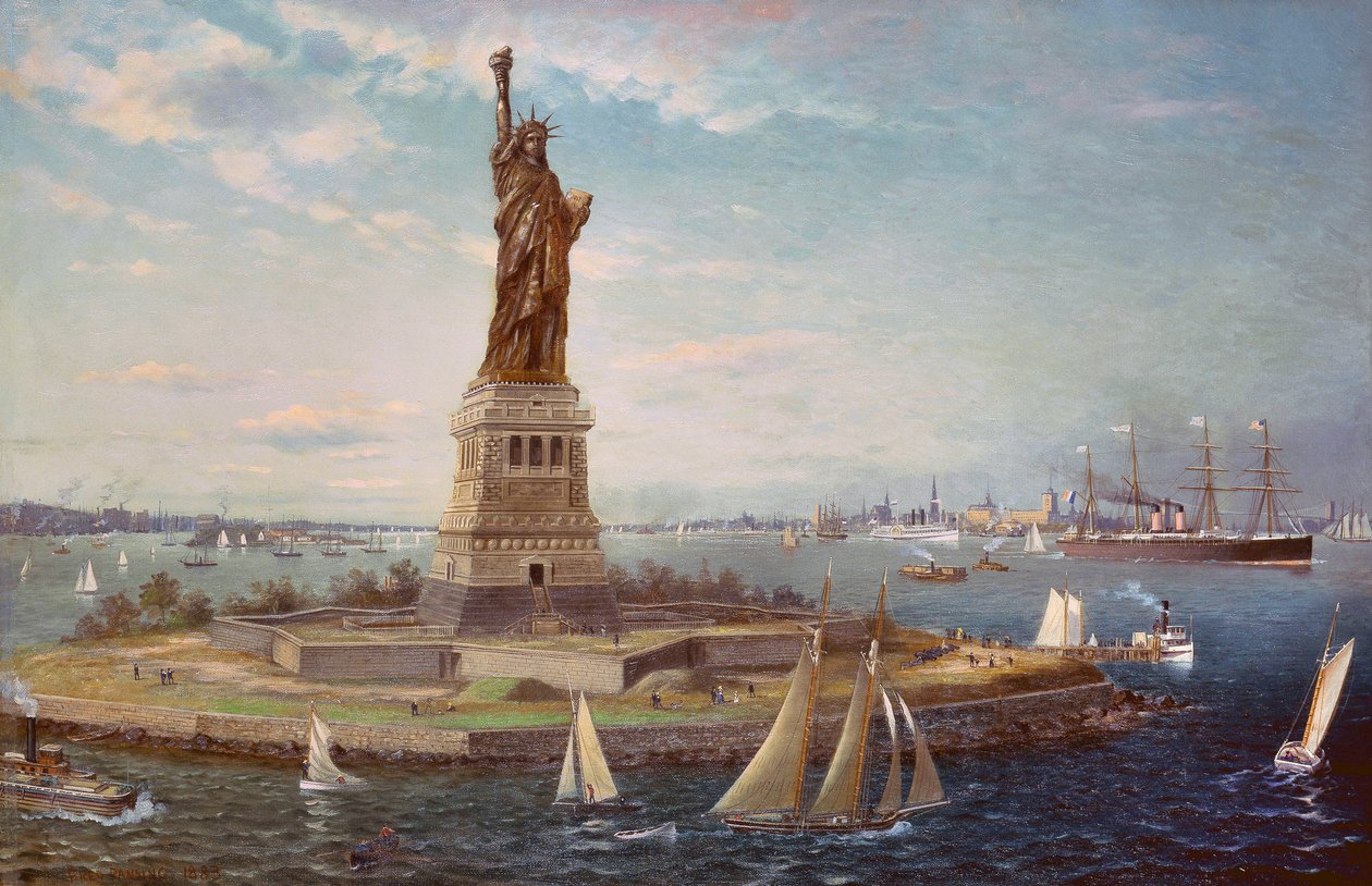 Liberty Island, New York Harbor, 1883 av Fred Pansing