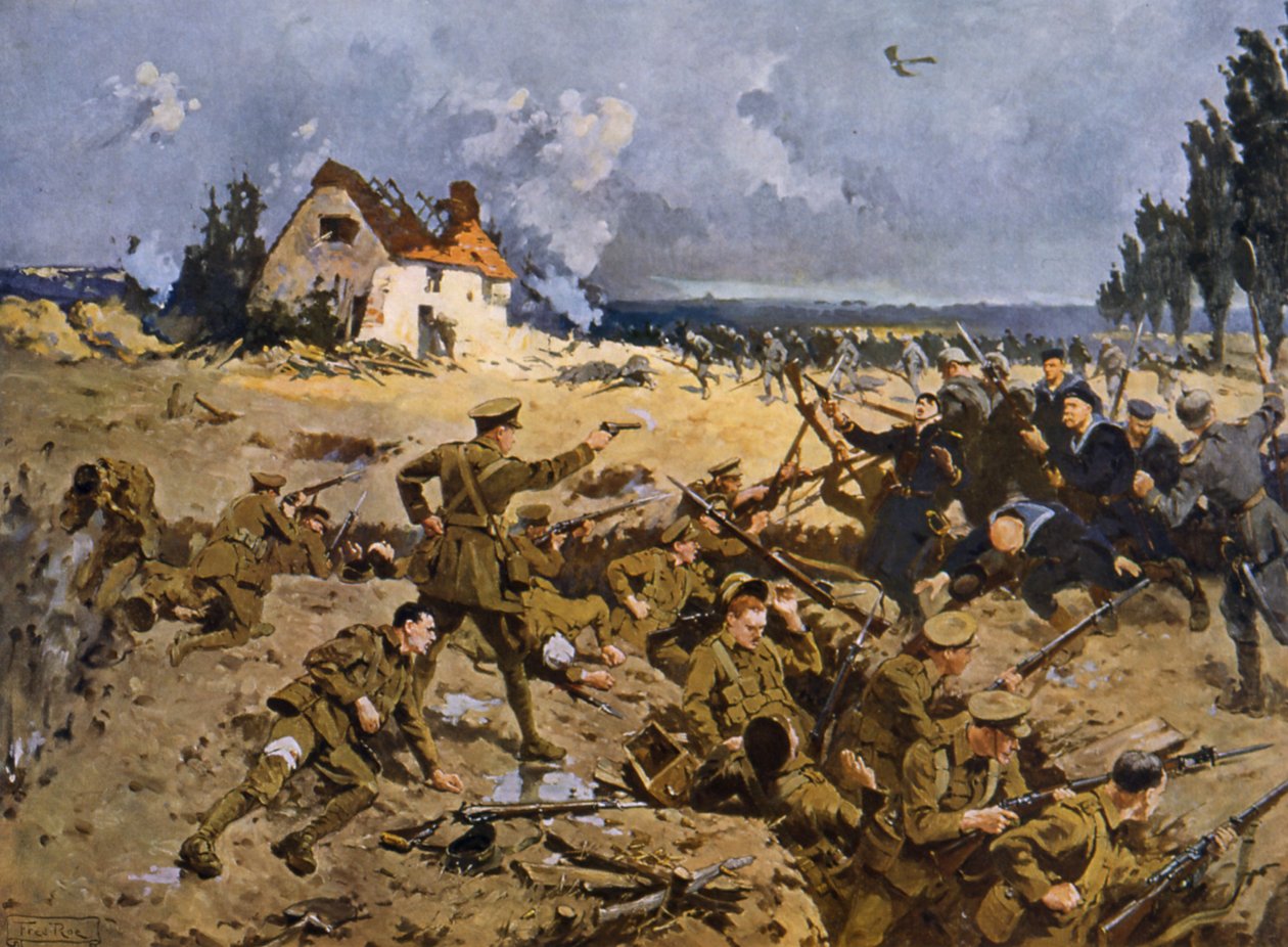 mai den åttende (olje på lerret) av Fred Roe