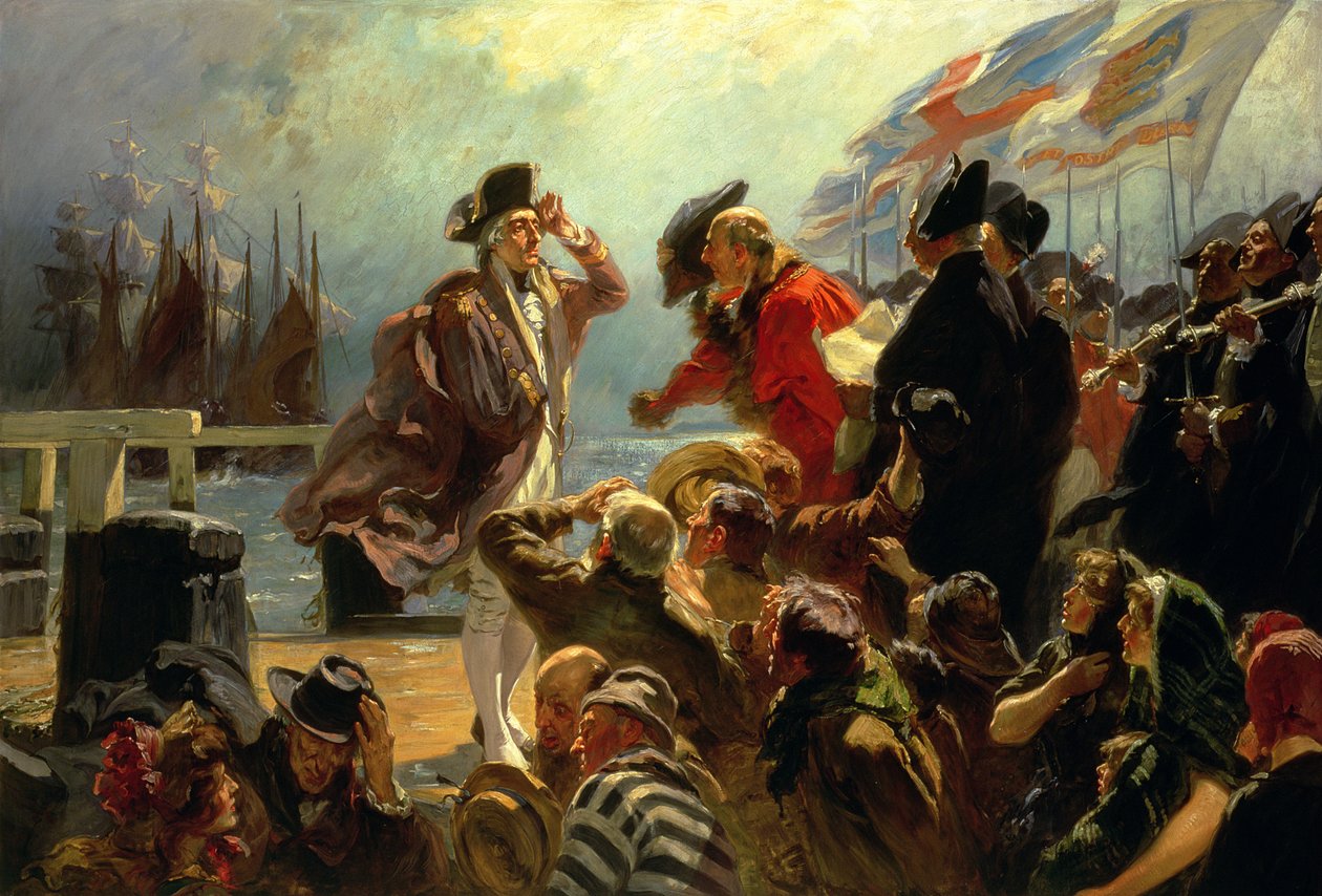 The Return of Nelson, the Hero, ca. 1909 (olje på lerret) av Fred Roe