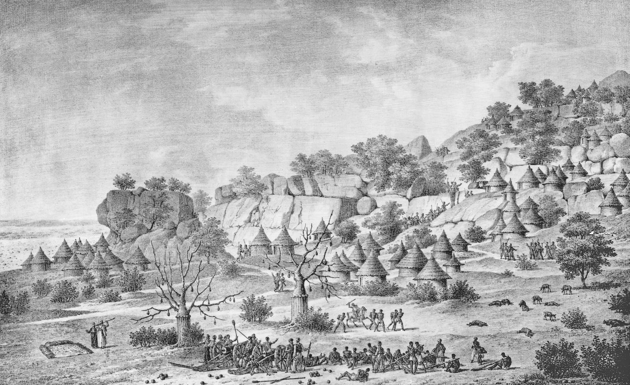 Utsikt over landsbyen nord for Agady i Bertat-regionen, fra 