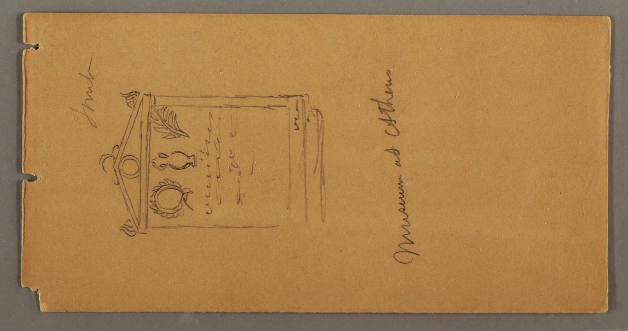 Tegning, studier av objekter fra Athens Museum av Frederic Edwin Church