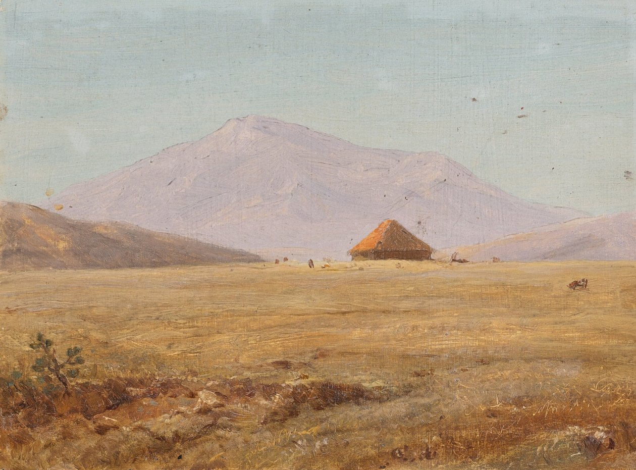 Ecuador, fjellplatå med hytte av Frederic Edwin Church
