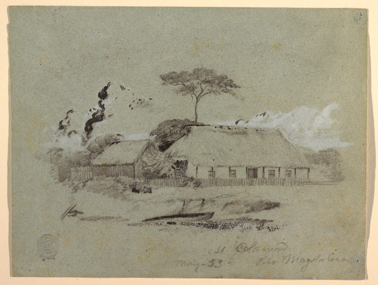 House and Shed, Calamar, Colombia av Frederic Edwin Church