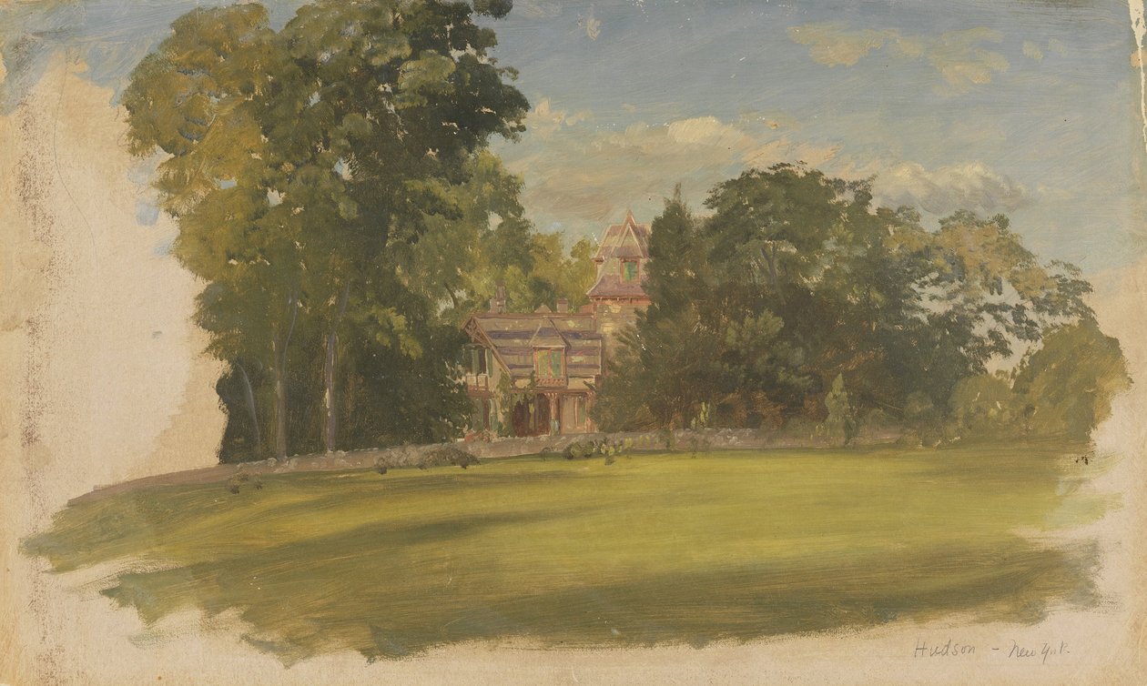 Hus i Hudson, New York av Frederic Edwin Church
