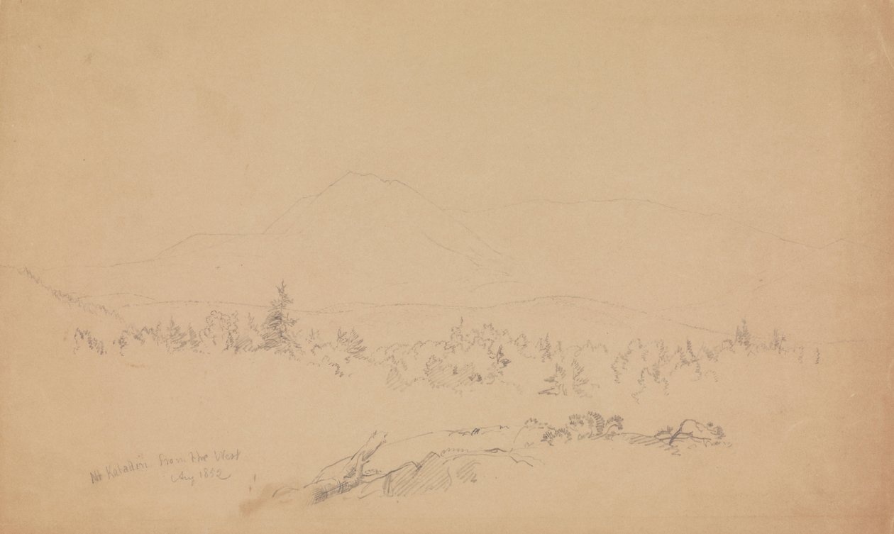 Mount Katahdin fra vest (ser vest mot Mount Katahdin) av Frederic Edwin Church