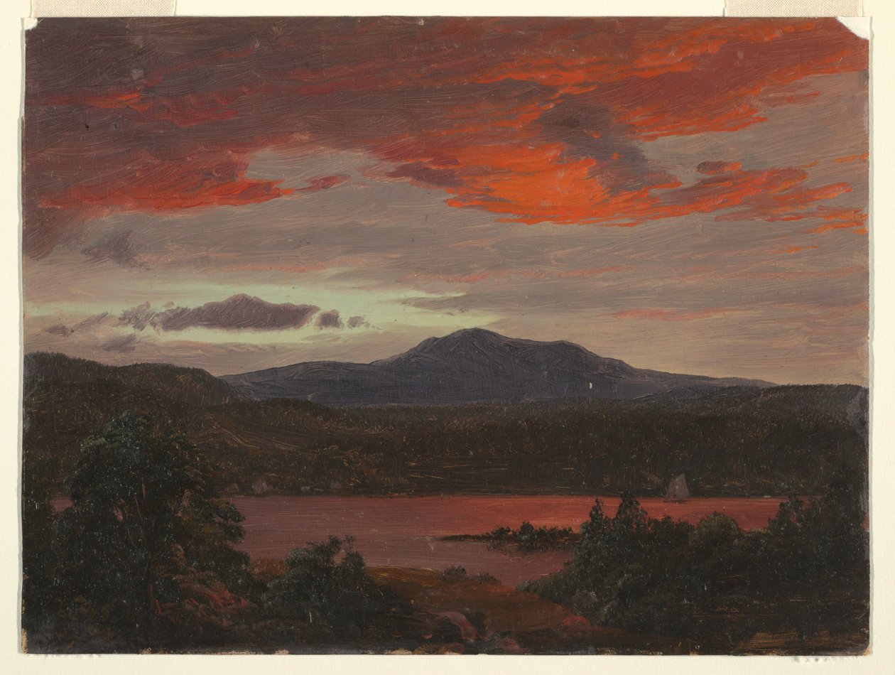 Mount Katahdin fra Katahdin -sjøen av Frederic Edwin Church