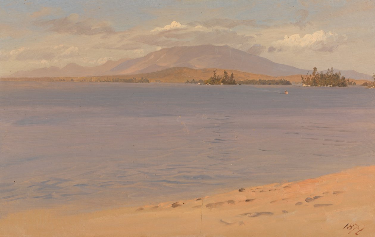 Mount Katahdin fra Lake Millinocket av Frederic Edwin Church