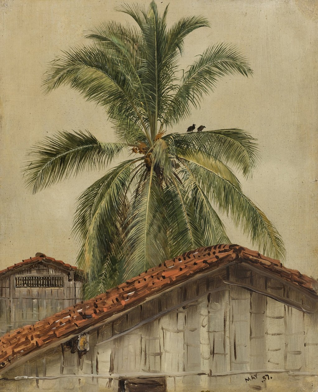 Palmer og husplater, Ecuador av Frederic Edwin Church