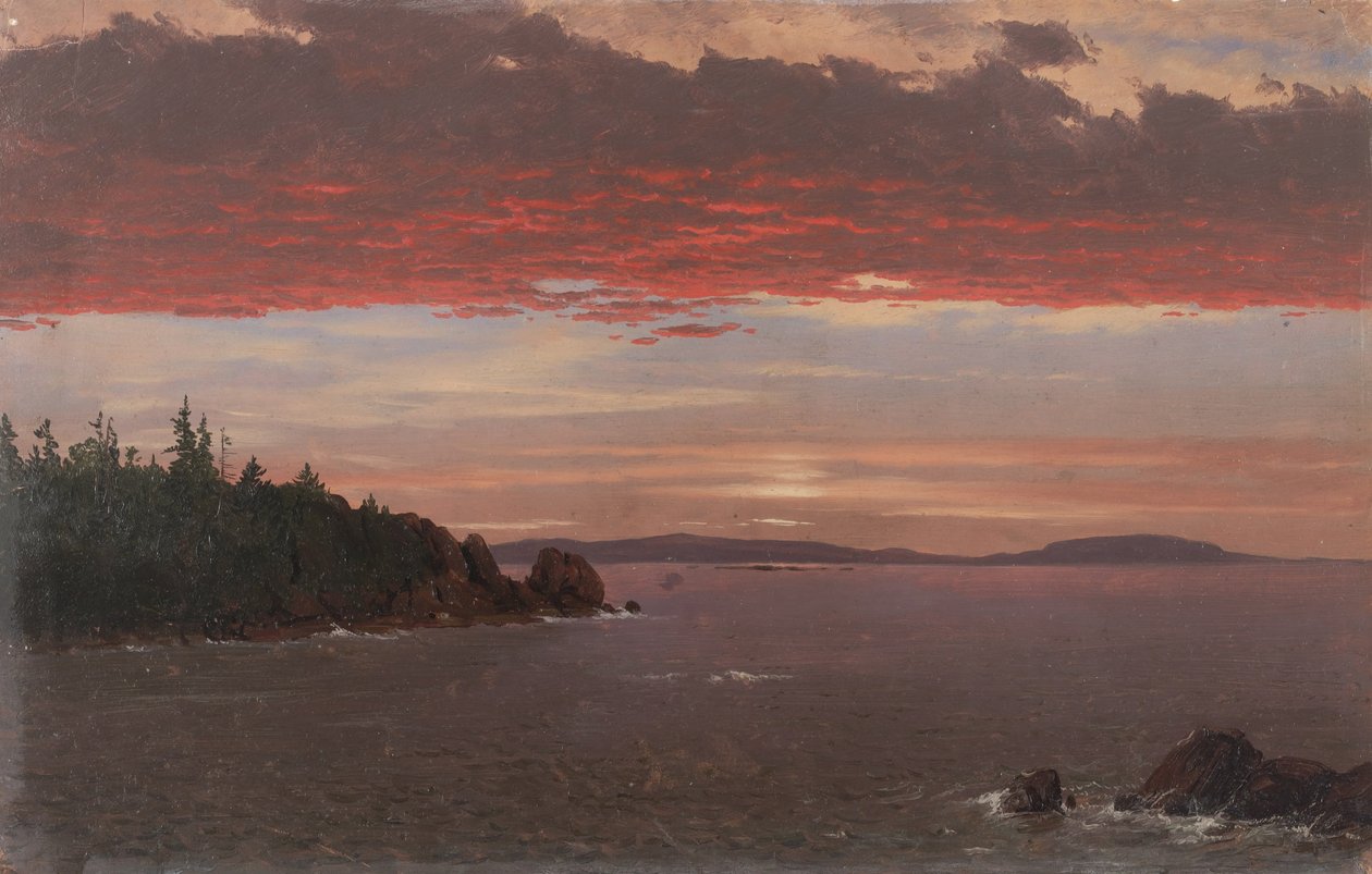 Schoodic Peninsula fra Mount Desert at Sunrise av Frederic Edwin Church