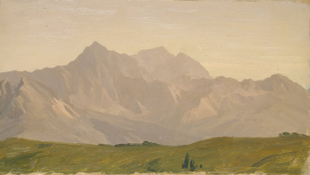 Monte Croce (olje på panel, montert som tegning) av Frederic Leighton