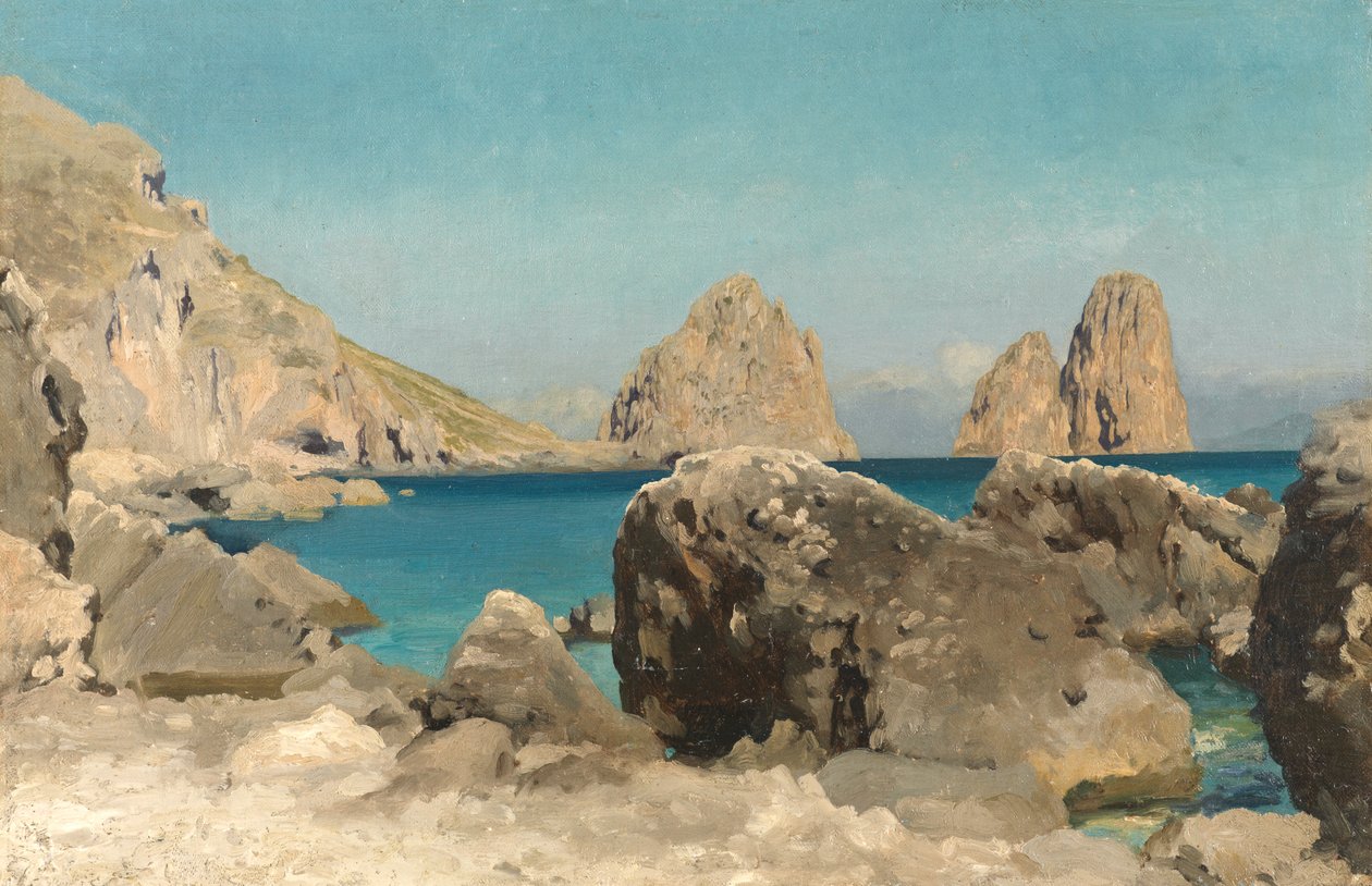Rocks of the Sirens, Capri, ca. 1860-tallet av Frederic Leighton
