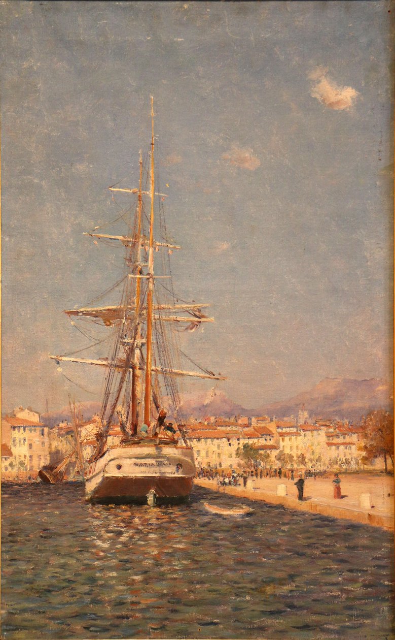 Havnen i Toulon av Frederic Montenard