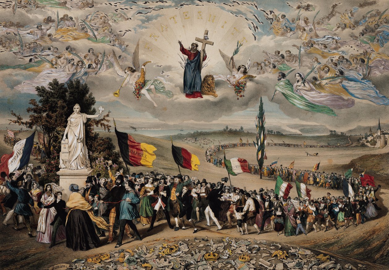 Den universelle demokratiske og sosiale republikken, 1848 av Frederic Sorrieu