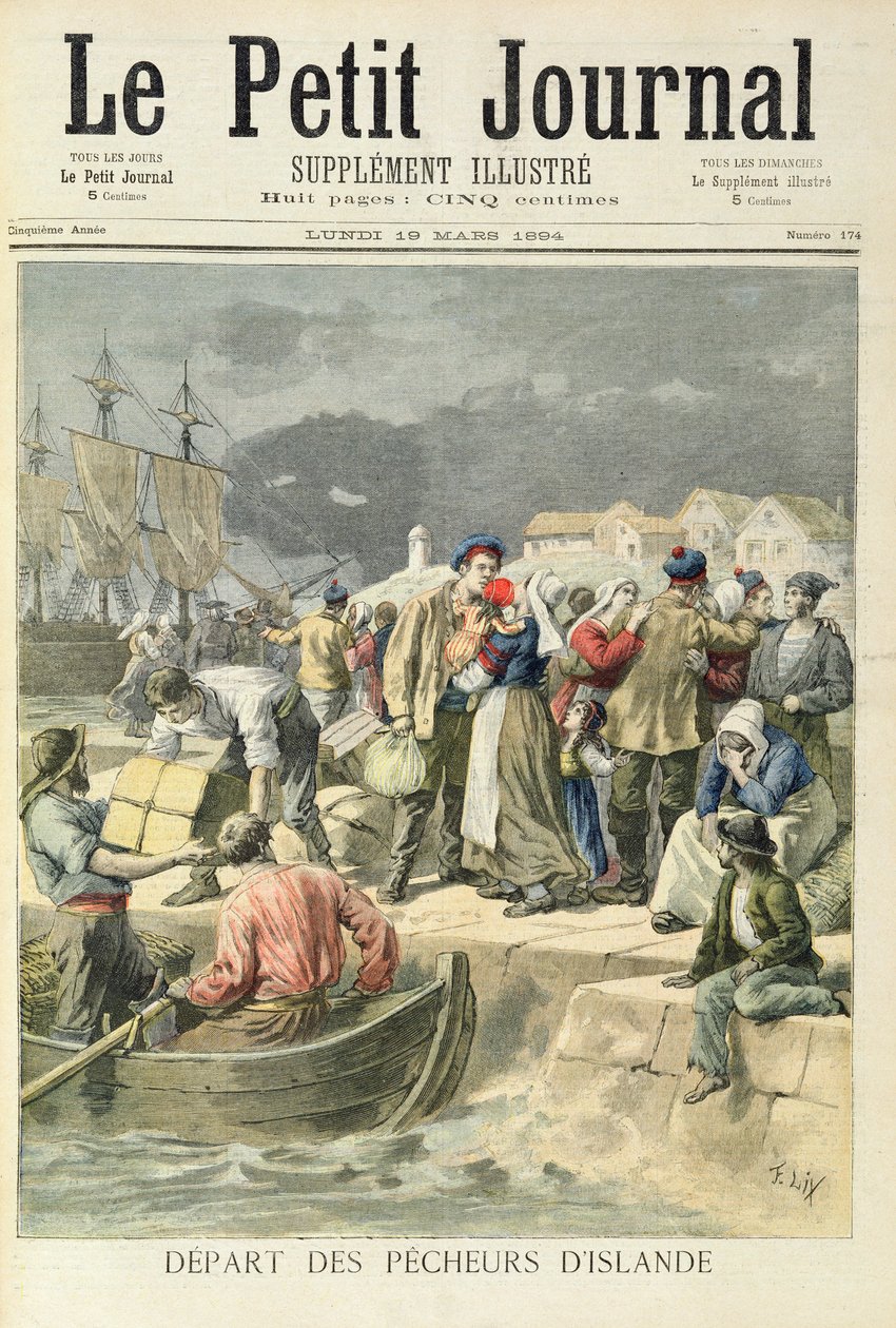 De islandske fiskernes avgang, illustrasjon fra 
