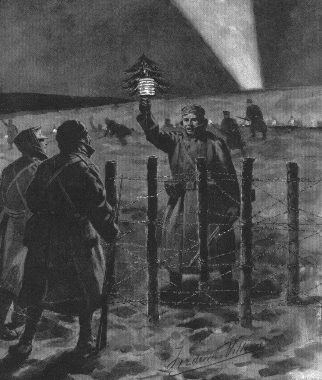 The Christmas Day Truce of 1914, publisert 1915 av Frederic Villiers
