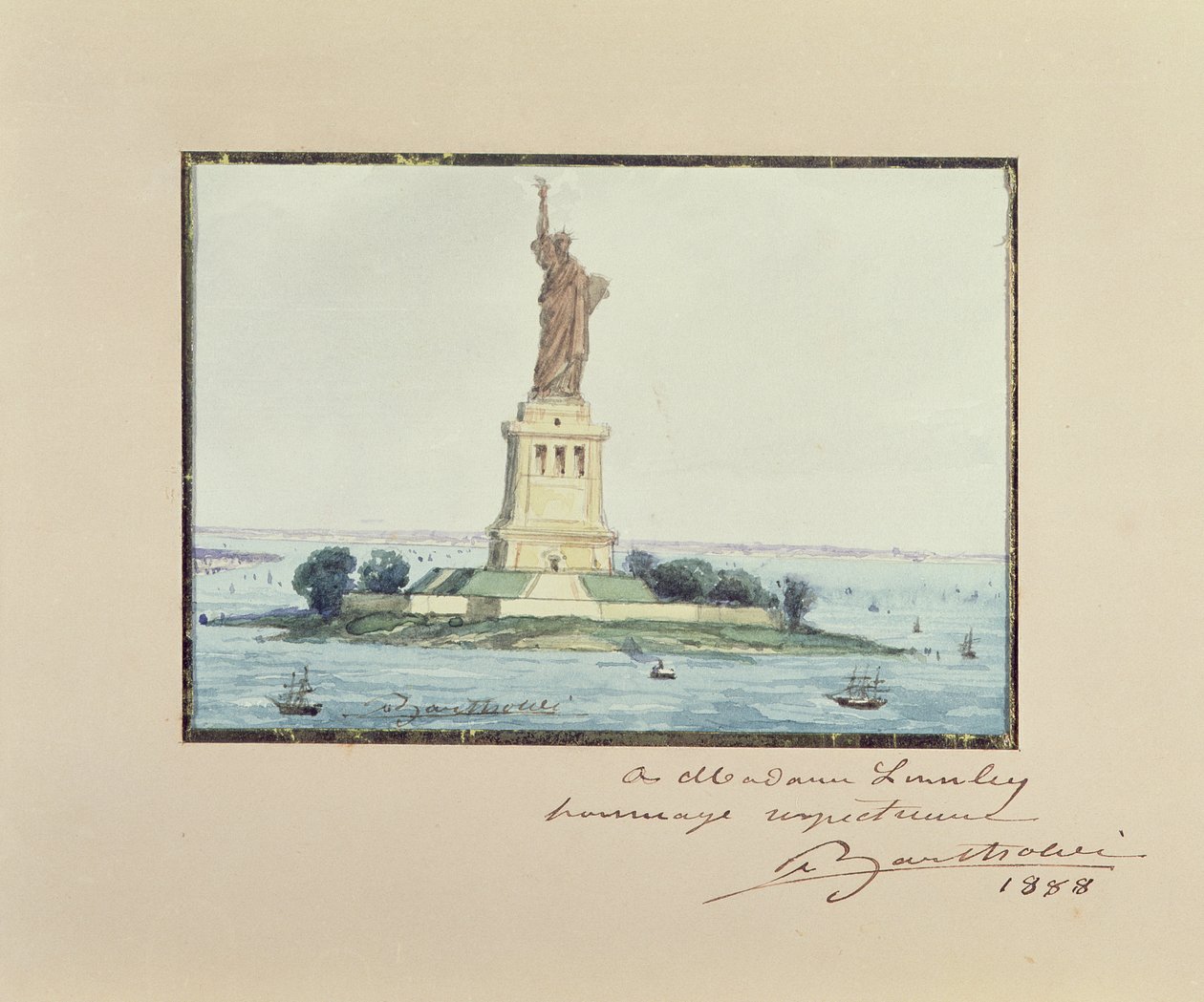 Frihetsgudinnen, Bedloe Island, New York City, 1888 av Frederic Auguste Bartholdi