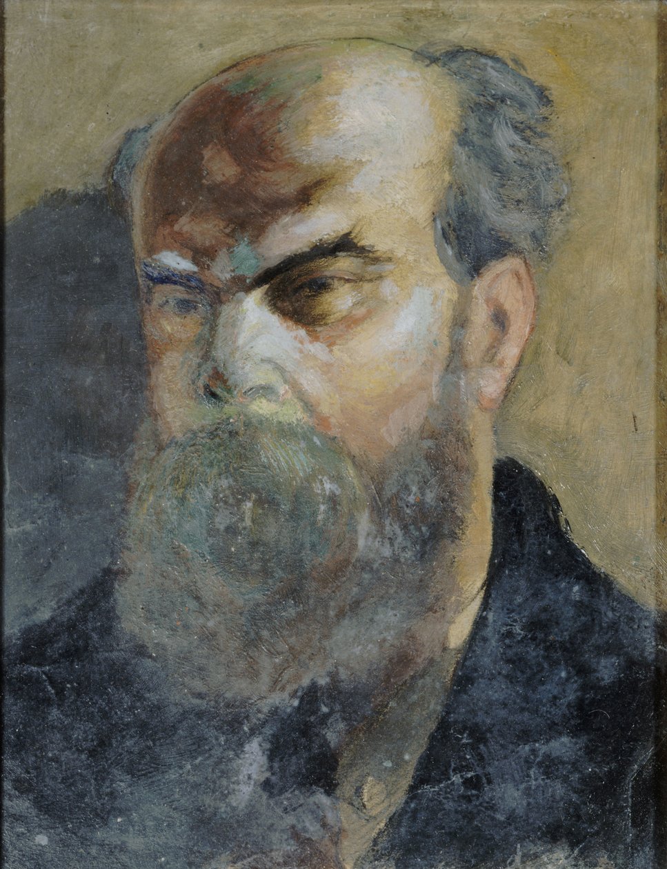 Portrett av poeten Paul Verlaine 1844-1896, ca 1885. av Frederic Auguste Cazals