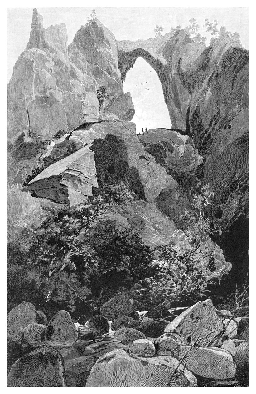 Carlotta Arch, Jenolan Caves, New South Wales, Australia, 1886. av Frederic B. Schell